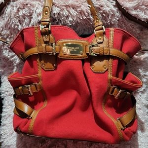 Nwt Red Michael Kors Canvas Bag